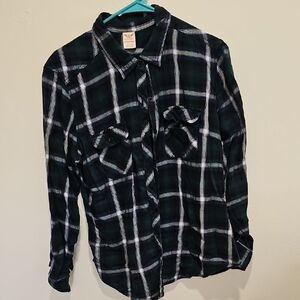 Faded Glory Black and White Cardigan Sweater